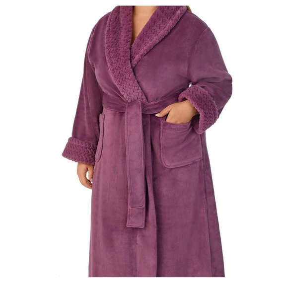 NWoT Carole Hochman Ultra Plush Shawl Collar Bath Robe Pajamas Size L $70 3C571 - Picture 4 of 4